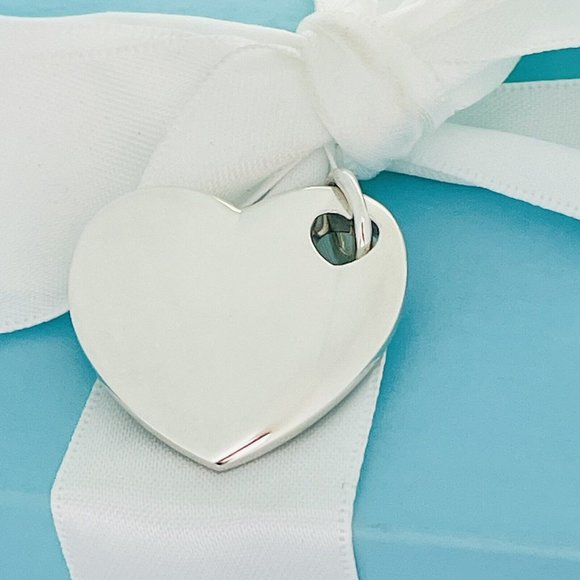 Extra Large Tiffany & Co  Jumbo Puffed Heart Tag Pendant Charm Sterling Silver - Picture 5 of 7